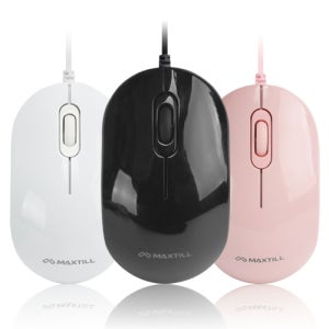 맥스틸 무소음 RGB LED 유선 마우스 게이밍 게임 PC M101U