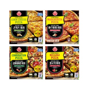 오뚜기 콤비네이션 피자 1개+불고기 피자 1개+마르게리타 피자 1개+콘치즈 피자 1개
