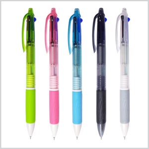 국산3색볼펜 핫니들3색 - 사무용펜 판촉볼펜