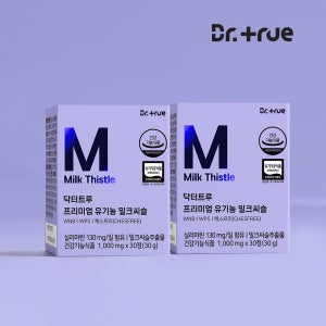 닥터트루 프리미엄 유기농 밀크씨슬 영양제 추출물 실리마린 130mg 30정, 2개