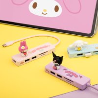 산리오 USB 허브 5in1 C타입 4K HDMI SD카드 멀티허브