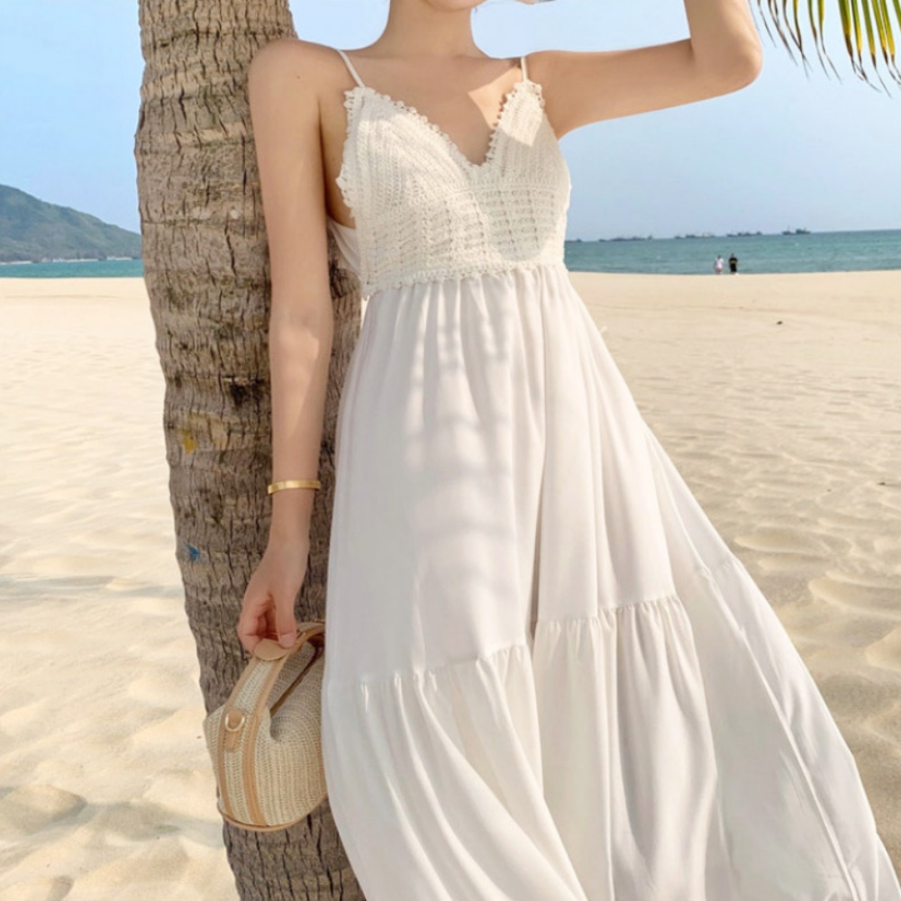 여름휴양지원피스 화이트 휴양지옷 비치드레스 휴가지원피스