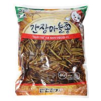 간장마늘쫑 4kgx4ea 반찬단지 마늘쫑 무침 장아찌 업소용 식당용 밑반찬 밥반찬