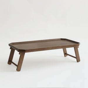 에라토 우딘 월넛 미니 접이식 원목 베드 트레이 M 접이식 테이블