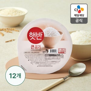 햇반 백미 큰공기 300g, 12개