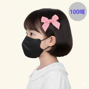 메디케이알 데일리핏 새부리형 KF94 소형 어린이마스크 쁘띠블랙, 100매