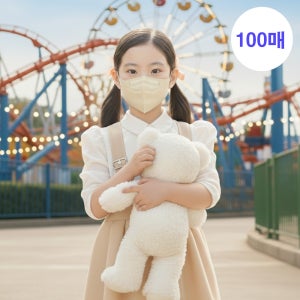 메디케이알 데일리핏 새부리형 KF94 소형 어린이마스크 쁘띠베이지, 100매