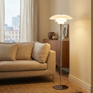 브릴란트 플로어램프 크롬 장스탠드 포인트 인테리어 무드등 루이스 PH3