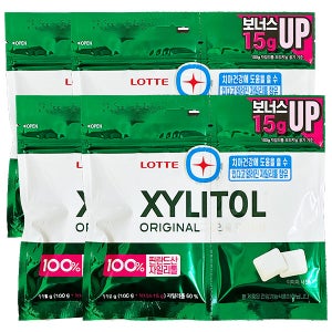 롯데제과 자일리톨 오리지날 껌 리필 115g x4개