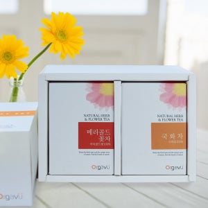 오가뷰 지리산 꽃차 2종 선물세트 국화차 메리골드꽃차