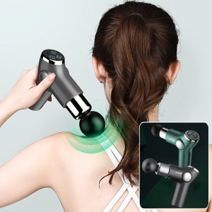 저소음 미니 마사지건 충전식 휴대용 무선 32단계 간편 터치버튼