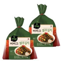 비비고 열무김치1.5kg x 2팩 국내산 천일염 대용량김치