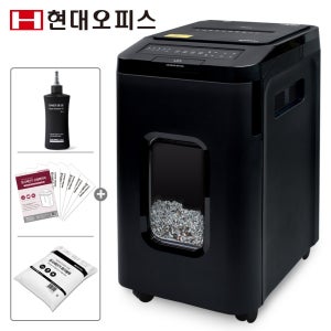 현대오피스 400매 자동급지 문서세단기 PK-400AF 대용량 53L 연속120분 파쇄기