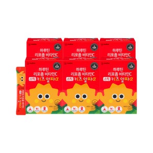 하루틴 리포좀 맛있는 비타민C 스틱 키즈 알파 30포, 6개