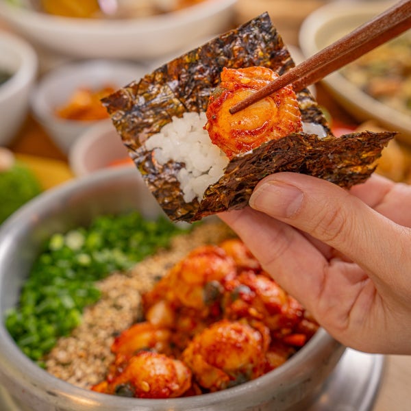 꽃게 양념 가리비장 370g 통영산 특허받은 순살 해산물 무침