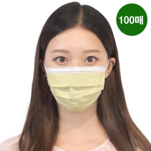 메디케이알 베이직핏 덴탈마스크 KF-AD 100매 L(대형), 상아, 100개