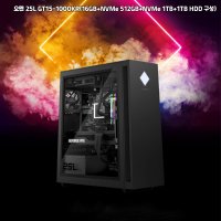 OMEN 25L GT15-1000KR i7-13700F RTX4070Ti 수냉쿨러 WIN11 홈 (Gen4 NVMe 1TB/1TB HDD 추가)