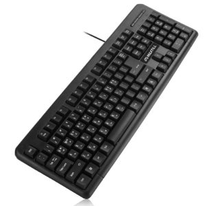 맥스틸 MO-K100U USB 유선 사무용 키보드 블랙 일반형 콤보 컴퓨터 PC