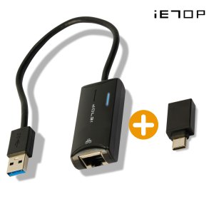 이탑 AD-LAN-01 데이터 전송 RJ45 이더넷 A타입 USB3.1 PC 유선랜카드