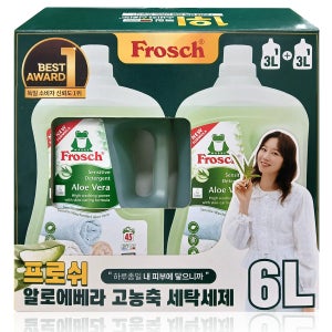 프로쉬 알로에베라 세탁세제 6L <b>코스트코</b> 독일 고농축 액상 액체 세제 친환경