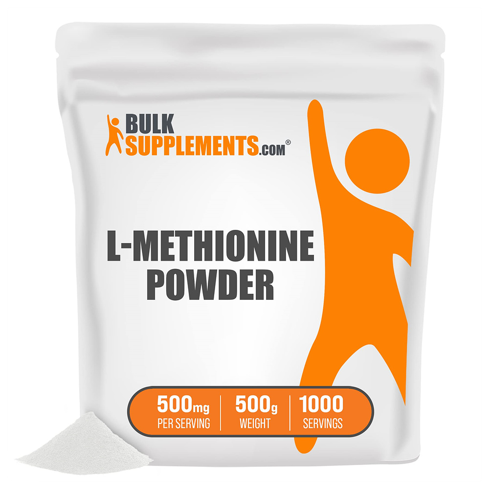 벌크서플리먼트 <b>엘</b> <b>메티오닌</b> 파우더 500g 1000회분 무첨가 분말