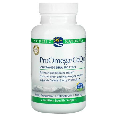 Nordic Naturals, <b>프로오메가 CoQ</b>10, 1,000 mg 소프트젤 120정