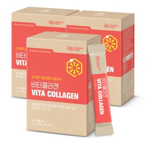 웰라이프 비타 콜라겐 스틱 3박스 (2g x 90포) 저분자 콜라겐 젤리스틱 피쉬어류