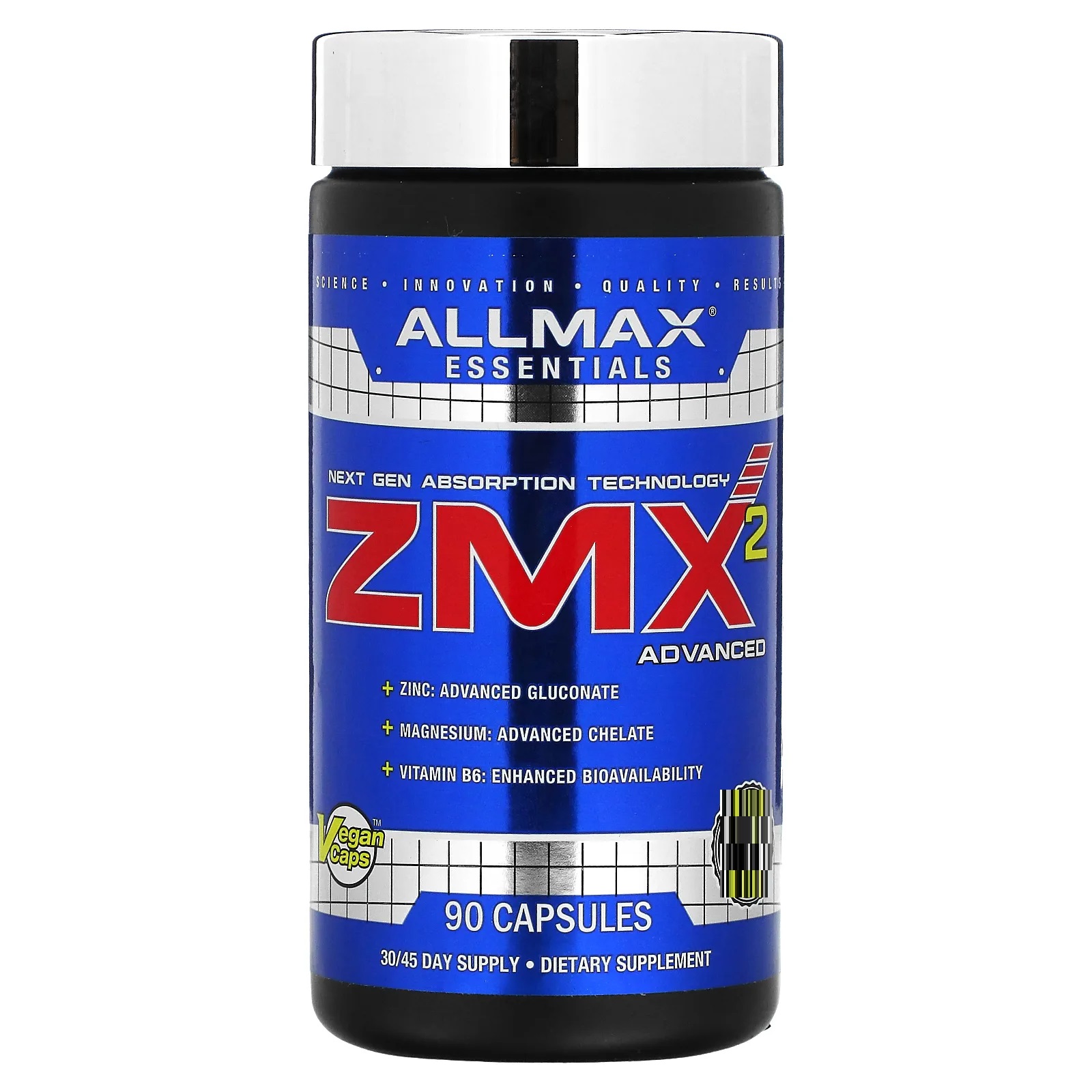 ALLMAX <b>올맥스</b>뉴트리션 ZMX2 Advanced 90캡슐