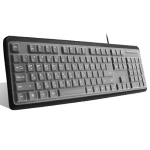 맥스틸 USB 유선 키보드 고급 키스킨 세트 부드러운 타이핑 MO-K100US