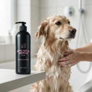 강아지샴푸 킹콩샤워 컨디셔너 없이도 보들보들 저자극 올인원 펫샴푸 500ml 매직플라워