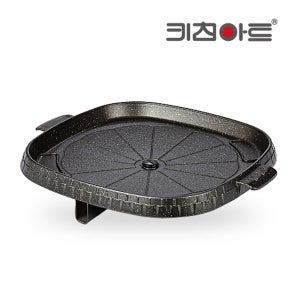 키친아트 금상첨화 고기불판 구이팬 그리들팬 31cm, 마블2 사각