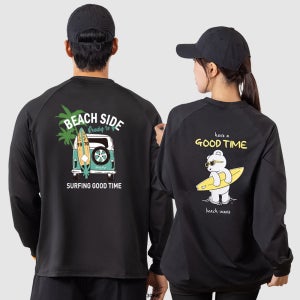 남성 여성 루즈핏 래쉬가드 긴팔 상의 빅사이즈 비치웨어 수영복