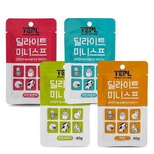 테플 딜라이트 미니스프 40g x 20개 콤보박스 고양이간식