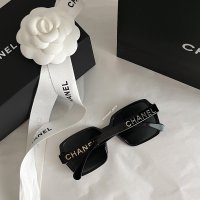 [아시안핏/클래식핏] 골드 레터링 로고 샤넬 CHANEL 스퀘어 선글라스