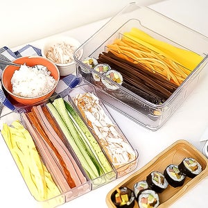 스카이락 직인케이스 점보 밀폐용기 반찬통 전자레인지용기 1P 3800ml 8칸 2호