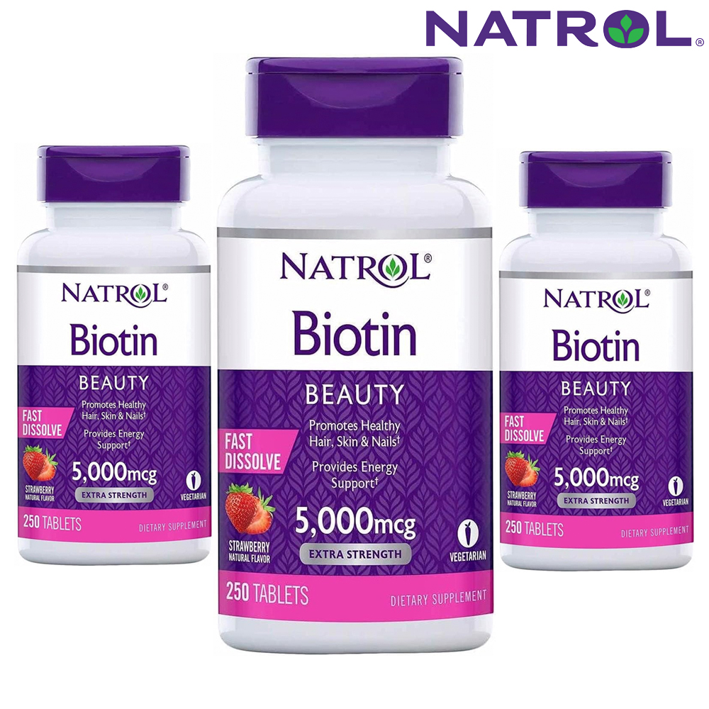 나트롤 <b>비오틴 뷰티 5000 mcg</b> 250 정 3개 Biotin