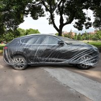 자동차 비닐커버 일회용 투명커버 차량 주차덮개