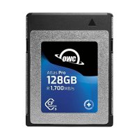 OWC 128GB Atlas Pro 고성능 C Express Type B 메모리 카드 프로페셔널 등급 최대 1500MB/s 쓰기 1700MB/s 읽기 6K 높은 비트레이트 비디오