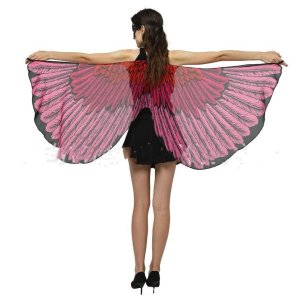 벨리댄스 화려한 의상 여성용 나비 날개 프리미엄 숄 요정 케이프 님프 픽시 의상 액세서리 흰색