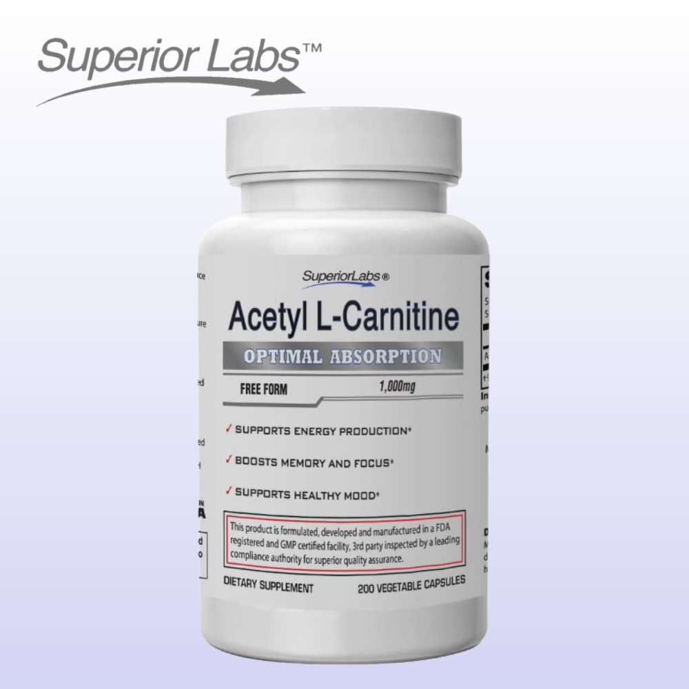 슈퍼리어랩스 <b>아세틸엘</b><b>카르니틴</b> 1000mg 200정