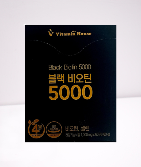 비타민하우스 블랙<b>비오틴</b> 1,000mg x 60정