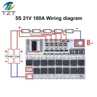 리튬 이온 Lmo 삼원 배터리 보호 회로 기판, 폴리머 밸런스 충전 모듈, 3s, 4s, 5s Bms, 12V, 16.8V, 21V, 100a