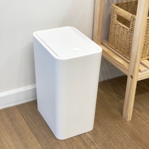 냄새안나는 쓰레기통 10리터 종량제 화장실 틈새 인테리어 원터치 슬림 욕실 주방 휴지통