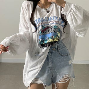 리타 간절기 오버핏 박스티 맨투맨
