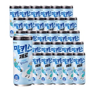 롯데칠성음료 밀키스 제로 250ml x 30캔 탄산 음료수 캔음료