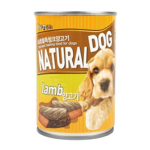 내추럴독 청크 대용량캔 대형견캔 양고기, 375g, 1개