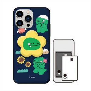 아이폰13프로 톡케이스 카드 수납 동물 꽃