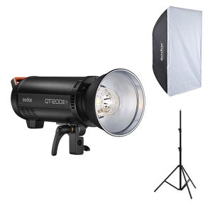고독스 QT1200IIIM 사각 더블세트 고속 스튜디오 조명 스트로보 무선광량제어
