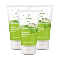 Weleda 벨레다 키즈 2in1 샴푸 & 바디 워시 라임 150ml 3팩