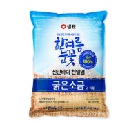 신안소금 샘표 한여름눈꽃 굵은소금 3kg 천일염